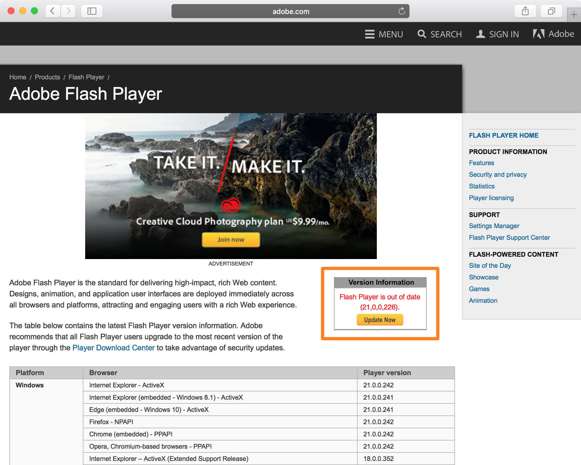 Adobe Flash Player How To Check Version Osx